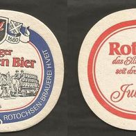 Bierdeckel: 300 Jahre Ellwanger Rotochsen Bier