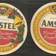 Bierdeckel: Amstel Bier ( Holland ) Marry Christmas - Happy New Year