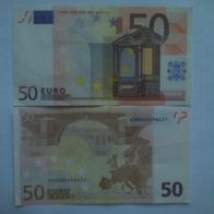 50 Euro Trichet 2002 X gebraucht, Geldschein Banknote, wie abgebildet