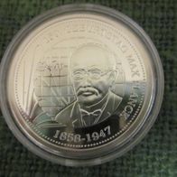 Max Planck 150. Geburtstag -Silbermedaille-Spiegelglanz- mit Zertifikat - RAR -