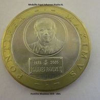 Papst Johannes Paul II Pontifex 1978-2005 - Medaille - s. Bild -