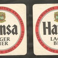 Bierdeckel: DAB ( Dortmunder Aktien Brauerei ) Hansa Lager Bier