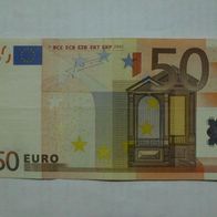 50 Euro Geldschein 2002 X Trichet