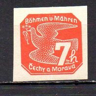 D. Reich Böhmen und Mähren 1939, Mi. Nr. 0044 / 44, Freimarken, ungebraucht #09397