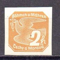D. Reich Böhmen und Mähren 1939, Mi. Nr. 0042 / 42, Freimarken, postfrisch #09406
