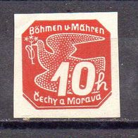 D. Reich Böhmen und Mähren 1939, Mi. Nr. 0046 / 46, Freimarken, postfrisch #09413