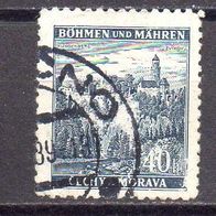 D. Reich Böhmen und Mähren 1939, Mi. Nr. 0025 / 25, Freimarken, gestempelt #09503