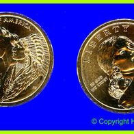 USA : 1 $ Indianer Native American Dollar Sacagawea Häuptling mit Pferd 2012 D oder P