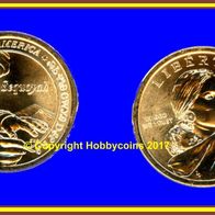 USA : 1 $ Indianer Native American Dollar Sacagawea Sequoyah 2017 D oder P