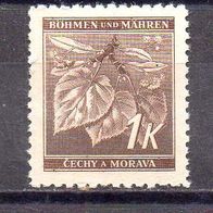 D. Reich Böhmen und Mähren 1941, Mi. Nr. 0067 / 67, Freimarken, postfrisch #09513