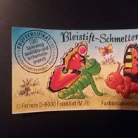 Ü - Ei Beipackzettel Bleistift - Schmetterlinge 611 204