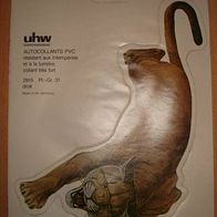 Luchs Aufkleber 1970er Jahre UHW Sticker 16cm x 21cm