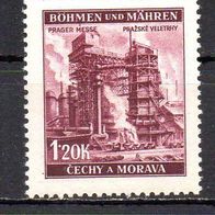 D. Reich Böhmen und Mähren 1941, Mi. Nr. 0077 / 77, Prager Messe, postfrisch #09579