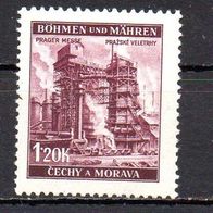 D. Reich Böhmen und Mähren 1941, Mi. Nr. 0077 / 77, Prager Messe, postfrisch #09580