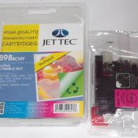 Jettec B98BCMY - Ersatz für Brother LC980B/ C/ MY