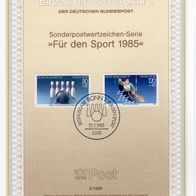 BRD / Bund 1985 Sporthilfe MiNr. 1238 - 1239 ETB 5