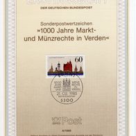 BRD / Bund 1985 1000 Jahre Markt- und Münzrechte in Verden MiNr. 1240 ETB 6