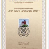 BRD / Bund 1985 750 Jahre Limburger Dom MiNr. 1250 ETB 12