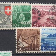 Schweiz gestempelt Pro Patria 1953 Michel 580-84