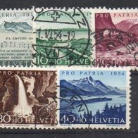 Schweiz gestempelt Pro Patria 1954 Michel 597-601