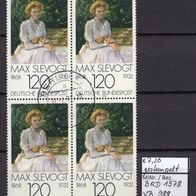 BRD / Bund 1978 Deutscher Impressionismus MiNr. 988 gestempelt Viererblock