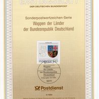 BRD / Bund 1994 Wappen der Länder der Bundesrepublik Deutschland MiNr. 1712 ETB 4