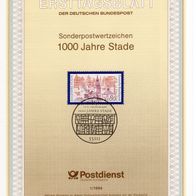 BRD / Bund 1994 1000 Jahre Stade MiNr. 1709 ETB 1