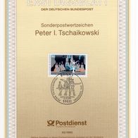 BRD / Bund 1993 100. Todestag von Peter Tschaikowski MiNr. 1702 ETB 42