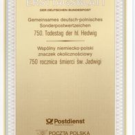 BRD / Bund 1993 750. Todestag der hl. Hedwig MiNr. 1701 ETB 41