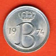 Belgien 25 Centimes 1974 Belgie