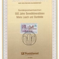 BRD / Bund 1993 900 Jahre Benediktinerabtei Maria Laach MiNr. 1671 ETB 14
