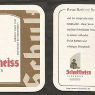 Bierdeckel: Schultheiss Pilsener