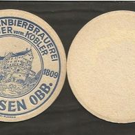 Bierdeckel: Weizenbrauerei Auer vorm Kobler – Burghausen OBB