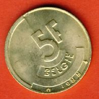 Belgien 5 Francs 1988 Belgie Top
