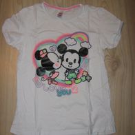 schönes neuwertiges Schlaf - T-Shirt C&A Minnie Mouse Gr. 152/158/164