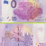0 Euro Schein Cristo Redentor - Rio de Janeiro BRAA 2019-1 selten niedrige Nr 442