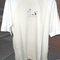 Materialmix Catline Katzenfreunde T-Shirt Sweat Shirt Pullover 100% BW Gr.M
