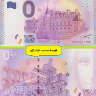 0 Euro Schein Chateau Royal d‘Amboise UEAB 2015-1 offiziell ausverkauft Nr 7852