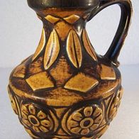 Keramik Henkel-Vase mit Reliefdekor, Bay-Keramik W. Germany 60ger Jahre