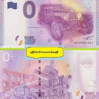 0 Euro Schein Cite de l‘Automobile UEAP 2015-1 offiziell ausverkauft Nr 4064