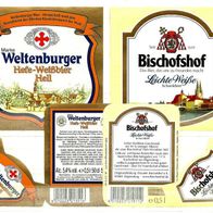 Bieretiketten Brauerei Bischofshof Regensburg Oberpfalz Bayern