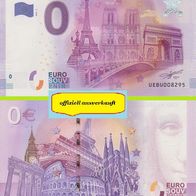 0 Euro Schein Paris UEBU 2016-2 offiziell ausverkauft Nr. 8378