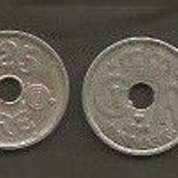 Münze Dänemark Alt: 25 Öre 1924