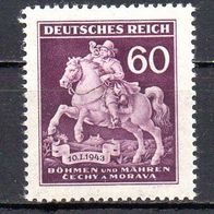 D. Reich Böhmen und Mähren 1943, Mi. Nr. 0113 / 113, Tag der Brief, postfrisch #09736