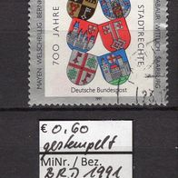 BRD / Bund 1991 700 Jahre Stadtrechte MiNr. 1528 gestempelt -4-