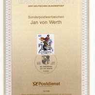 BRD / Bund 1991 400. Geburtstag von Jan von Werth MiNr. 1504 ETB 12
