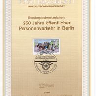 Berlin 1990 250 Jahre öffentlicher Personenverkehr in Berlin MiNr. 861 ETB 2