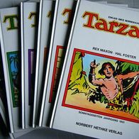 36 x Tarzan-Sonntagsseiten Jahrgangsbücher-Hethke: 1931-1979. in gutem Zustand.
