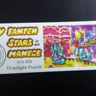 Ü -Ei Beipackzettel / Puzzle Fanny Fanten Stars in der Manege 616 605