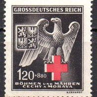 D. Reich Böhmen und Mähren 1943, Mi. Nr. 0132 / 132, Rotes Kreuz, ungebraucht #09868